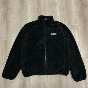 Sinclair Black Fleece Sincozy Zip Up Jacket size Large L B11